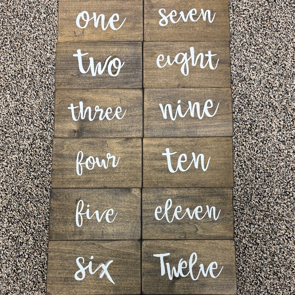 Tables Numbers & Event Decor